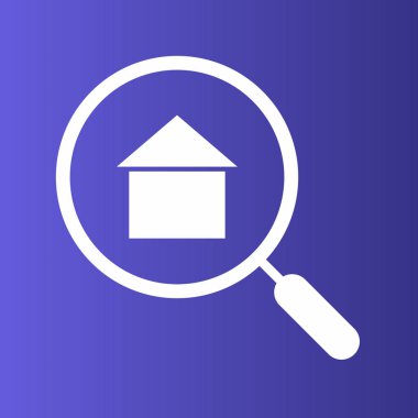 Soyut arkaplanda arama simgesi izole edildi