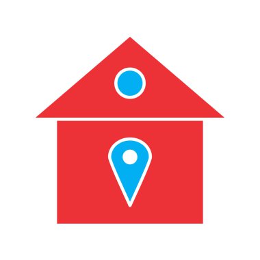  konum simgesi soyut arkaplanda izole edildi