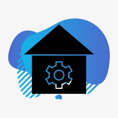 Ayar simgesi soyut arkaplanda izole edildi