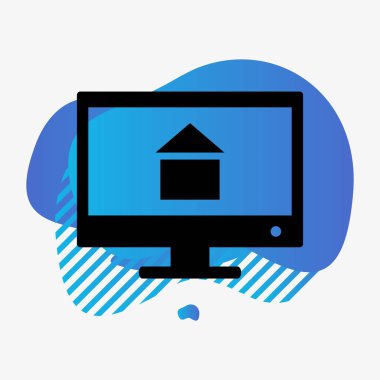 Lcd simgesi soyut arkaplanda izole edildi