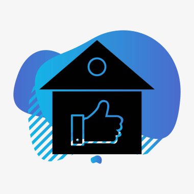 Soyut arkaplanda izole edilmiş simge gibi