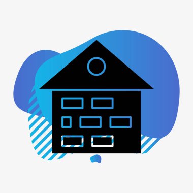 Soyut arkaplanda tuğla simgesi izole edildi