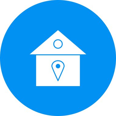  konum simgesi soyut arkaplanda izole edildi