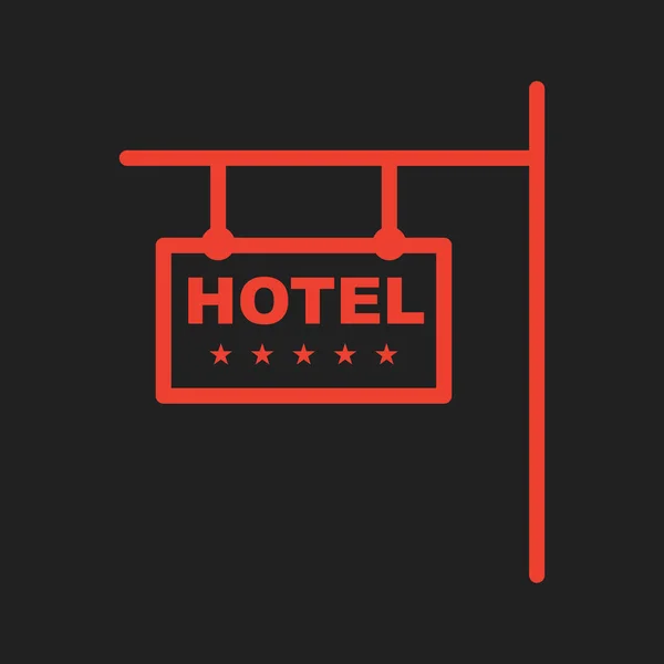 Иконка отеля на абстрактном фоне — стоковый вектор