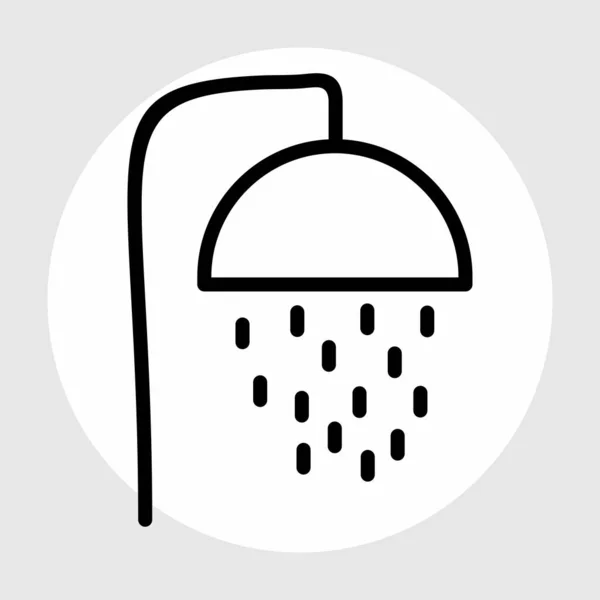 Shower icon isolated on abstract background — 스톡 벡터