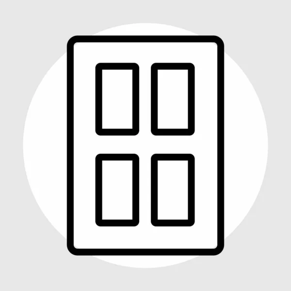 Türsymbol isoliert auf abstraktem Hintergrund — Stockvektor