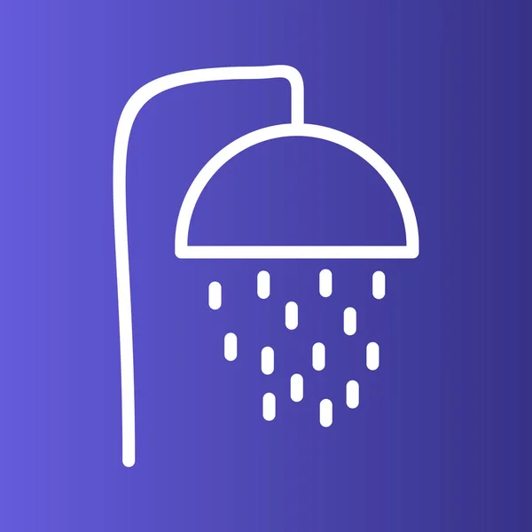 Shower icon isolated on abstract background — 스톡 벡터