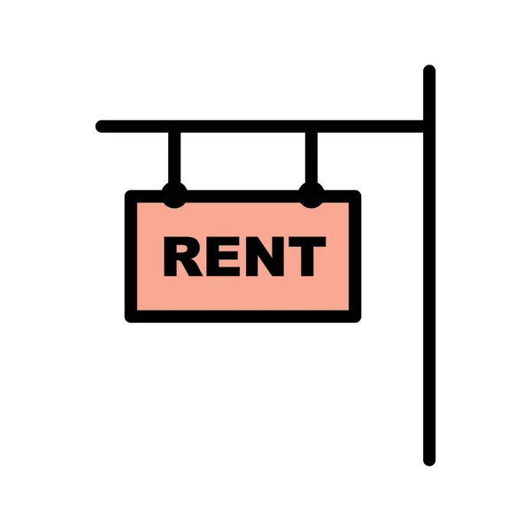 Icono de alquiler aislado sobre fondo abstracto — Vector de stock