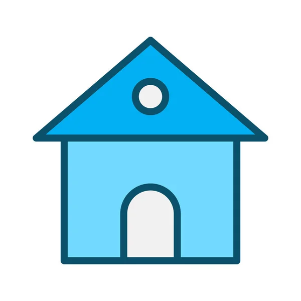 Ikona domu odizolowana na abstrakcyjnym tle — Wektor stockowy