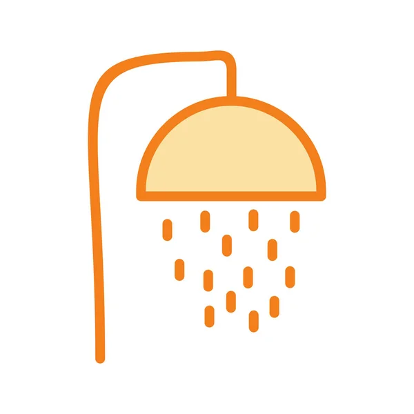 Icona doccia isolata su sfondo astratto — Vettoriale Stock