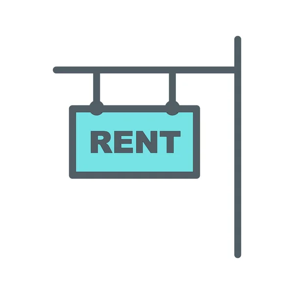 Rent icon isolated on abstract background — 스톡 벡터