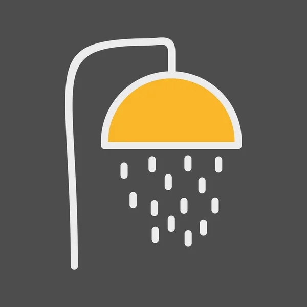 Icono de ducha aislado sobre fondo abstracto — Vector de stock