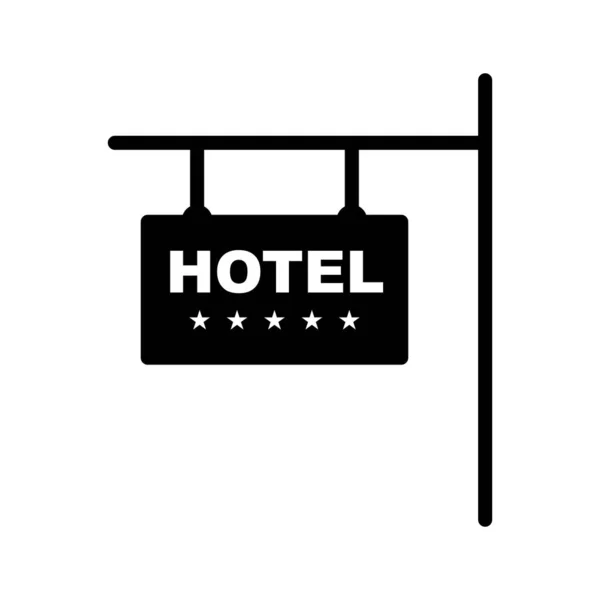 Εικόνα ξενοδοχείου που απομονώνεται σε αφηρημένο φόντο — Διανυσματικό Αρχείο