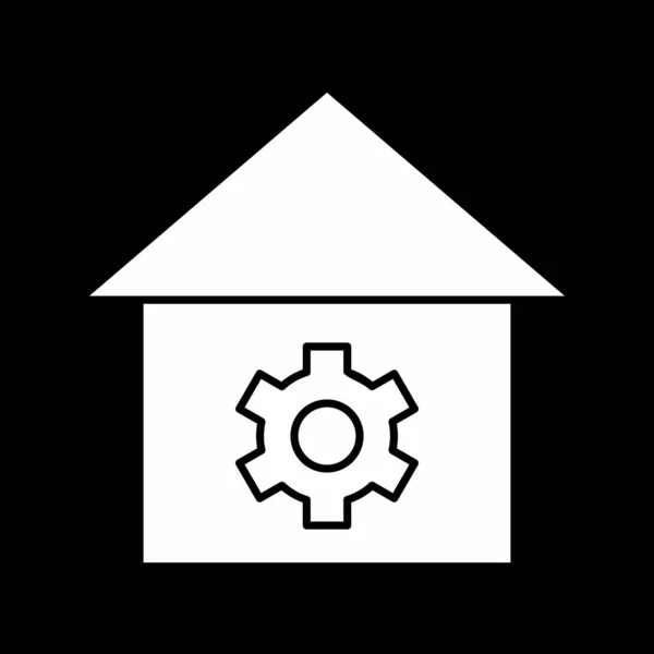 Instellingen pictogram geïsoleerd op abstracte achtergrond — Stockvector