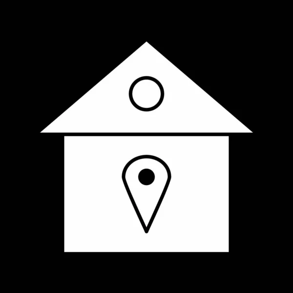 Ícone de localização isolado em fundo abstrato —  Vetores de Stock