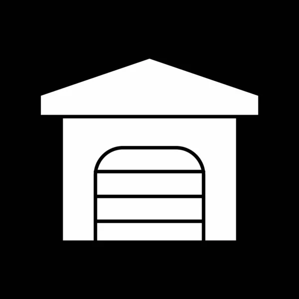 Ikona garażu odizolowana na abstrakcyjnym tle — Wektor stockowy