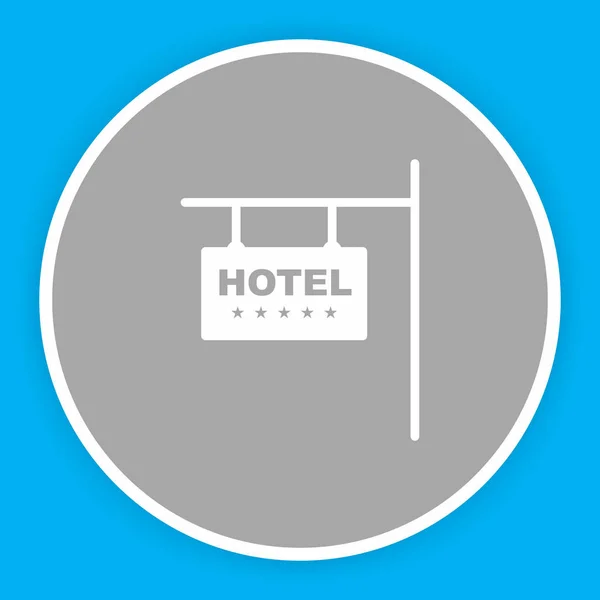 Icône de l'hôtel isolé sur fond abstrait — Image vectorielle