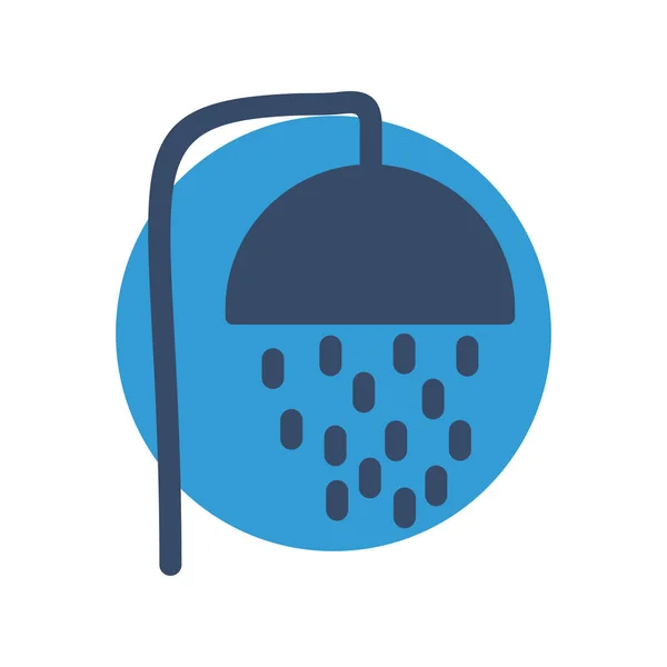 Shower icon isolated on abstract background — 스톡 벡터