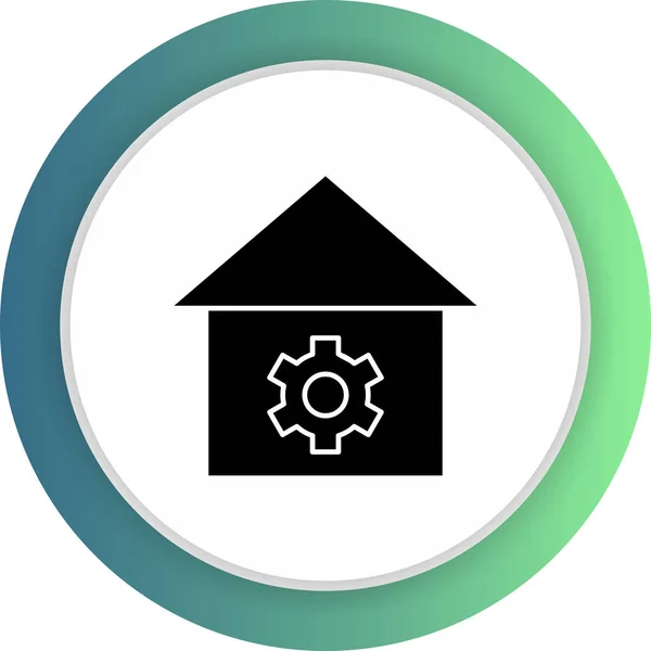 Icono de configuración aislado sobre fondo abstracto — Archivo Imágenes Vectoriales