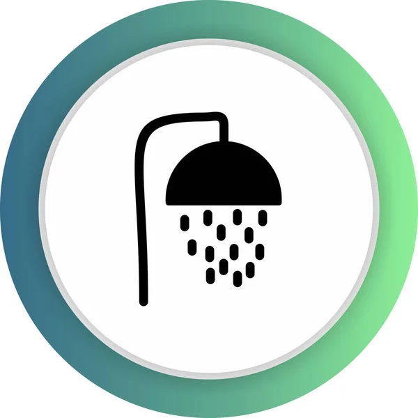 Shower icon isolated on abstract background — 스톡 벡터