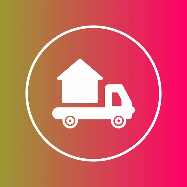 Delivery icon isolated on abstract background — 스톡 벡터