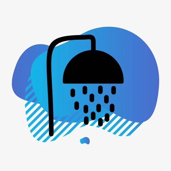 Shower icon isolated on abstract background — Stockvector