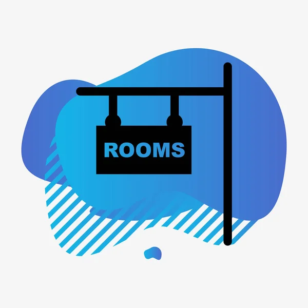 Rooms icon isolated on abstract background — Stock Vector