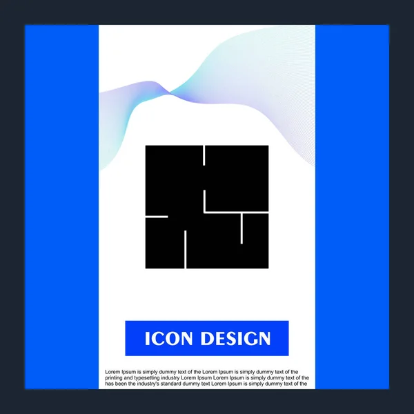 Icono de plano aislado sobre fondo abstracto — Vector de stock