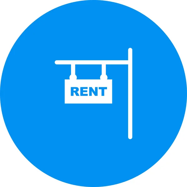 Rent icon isolated on abstract background — Stock Vector