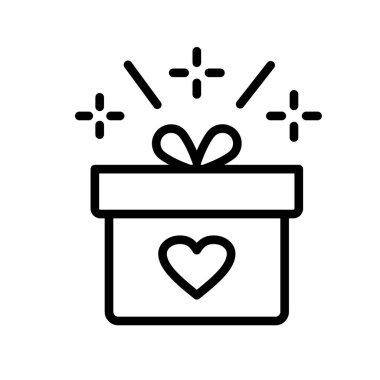 Hediye simgesi soyut arkaplanda izole edildi