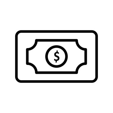 Para birimi Not simgesi soyut arkaplanda izole edildi