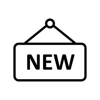 Soyut arkaplanda yeni simge izole edildi