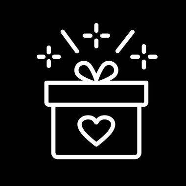 Hediye simgesi soyut arkaplanda izole edildi