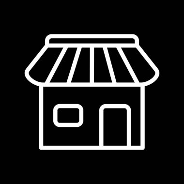 Dükkan simgesi soyut arkaplanda izole edildi