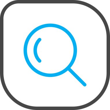 Soyut arkaplanda arama simgesi izole edildi