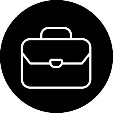 Evrak çantası simgesi soyut arkaplanda izole edildi