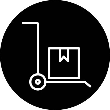 Soyut arkaplanda Trolley simgesi izole edildi