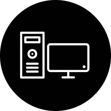 Bilgisayar Simgesi Soyut Arkaplanda İzole Edildi