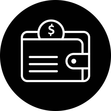 Soyut arkaplanda cüzdan simgesi izole edildi