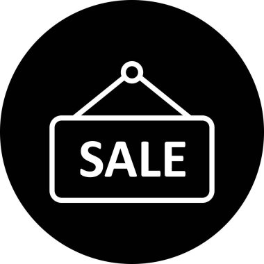 Satış simgesi soyut arkaplanda izole edildi