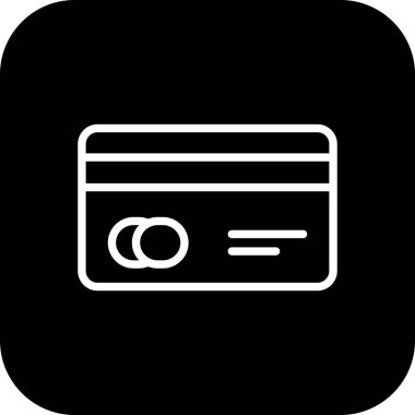 Soyut arkaplanda kredi kartı simgesi izole edildi