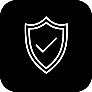 Kalkan simgesi soyut arkaplanda izole edildi