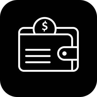 Soyut arkaplanda cüzdan simgesi izole edildi