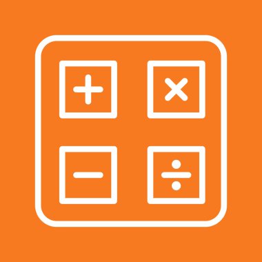 Soyut arkaplanda hesaplayıcı simgesi izole edildi