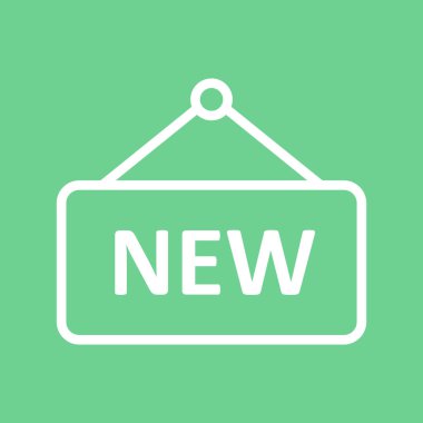 Soyut arkaplanda yeni simge izole edildi