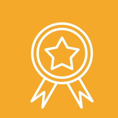 Ödül simgesi soyut arkaplanda izole edildi