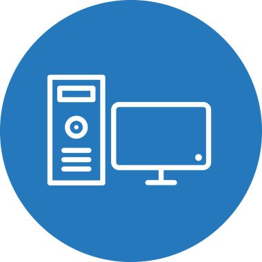 Bilgisayar Simgesi Soyut Arkaplanda İzole Edildi