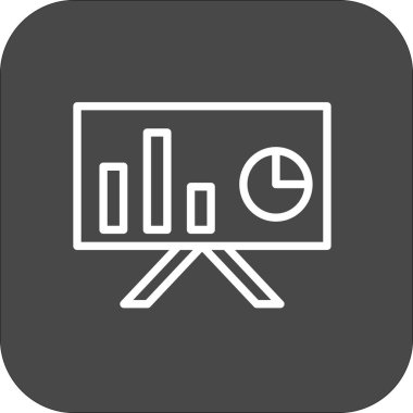 Soyut arkaplanda sunum simgesi izole edildi