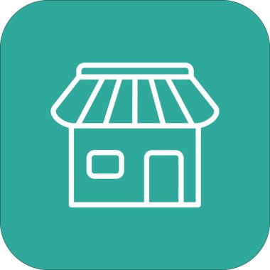 Dükkan simgesi soyut arkaplanda izole edildi