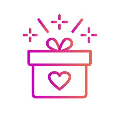 Hediye simgesi soyut arkaplanda izole edildi